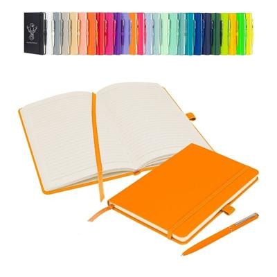 NOTES LONDON WILSON A5 NOTEBOOK & PEN in Neon Fluorescent Orange