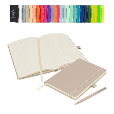 NOTES LONDON WILSON A5 NOTEBOOK & PEN in Pastel Mushroom