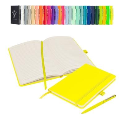 NOTES LONDON WILSON A5 PREMIUM NOTEBOOK & PEN in Neon Fluorescent Yellow