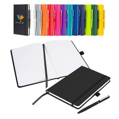 NOTES LONDON WILSON BLANCO A5 NOTEBOOK & PEN in Black