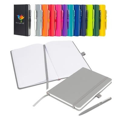 NOTES LONDON WILSON BLANCO A5 NOTEBOOK & PEN in Grey