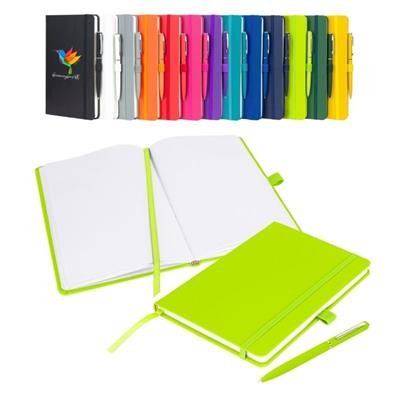 NOTES LONDON WILSON BLANCO A5 NOTEBOOK & PEN in Lime