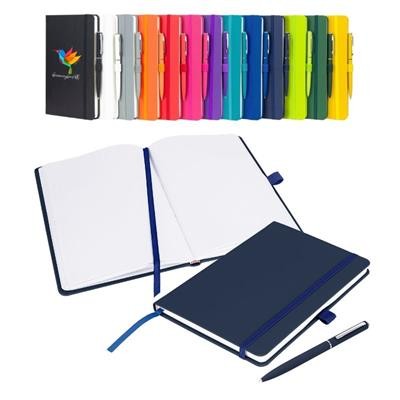 NOTES LONDON WILSON BLANCO A5 NOTEBOOK & PEN in Navy