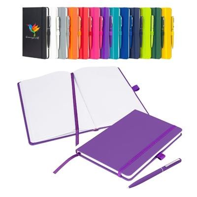 NOTES LONDON WILSON BLANCO A5 NOTEBOOK & PEN in Purple