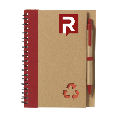 RECYCLE NOTE-L PAPER NOTE BOOK in Red - PROMOTIONAL CORPORATE GIFT