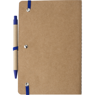 RECYCLED CARTON NOTE BOOK with Blank Pages (Approx A5) in Cobalt Blue