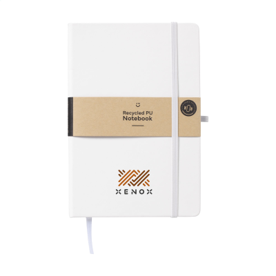 RECYCLED GRS PU PAPER NOTE BOOK A5 in White