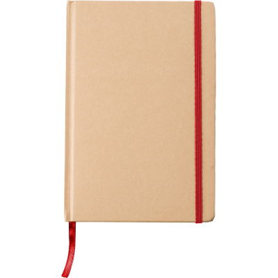 RECYCLED KRAFT NOTE BOOK (APPROX A5) in Red