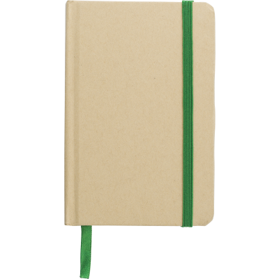RECYCLED KRAFT NOTE BOOK (APPROX A6) in Lime