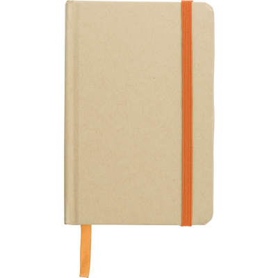 RECYCLED KRAFT NOTE BOOK (APPROX A6) in Orange