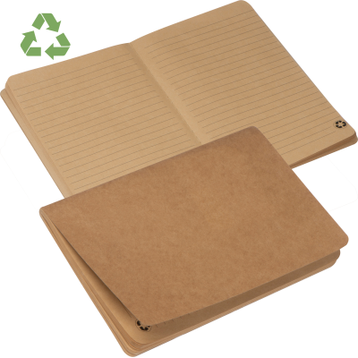RECYCLED NOTE BOOK, LINED in Beige