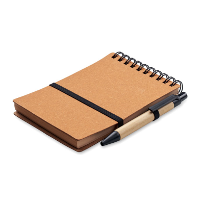 RECYCLED NOTE BOOK with Ball Pen in Brown