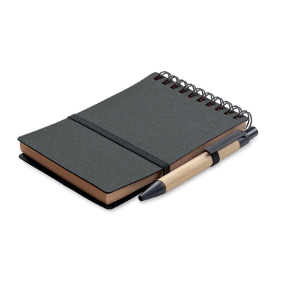RECYCLED NOTE BOOK with Ball Pen in Grey