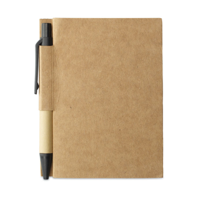 RECYCLED NOTE BOOK with Pen in Black