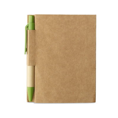 RECYCLED NOTE BOOK with Pen in Green