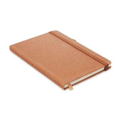 RECYCLED PU A5 LINED NOTE BOOK in Brown