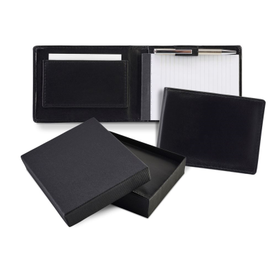 SANDRINGHAM NAPPA LEATHER FLIP UP NOTE PAD JOTTER with Pen