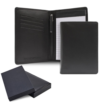 SANDRINGHAM NAPPA LEATHER NOTE PAD JOTTER with Pen