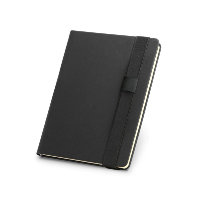 SHAKESPEARE A5 NOTE PAD in PU with Smooth Ivory-Colored x Sheet in Black