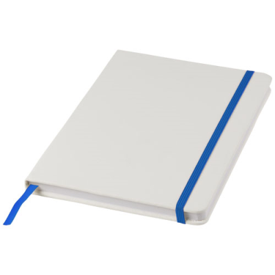 SPECTRUM A5 WHITE NOTE BOOK with Colour Strap in White & Royal Blue