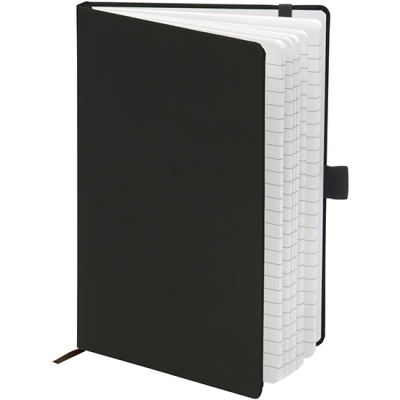 SUNDRIDGE ECO A5 RECYCLED PU NOTE BOOK in Black