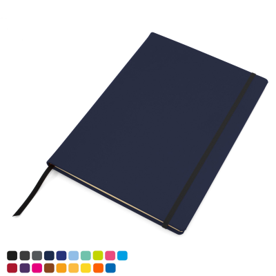 TORINO VEGAN SOFT TOUCH A4 CASEBOUND NOTE BOOK with Elastic Strap