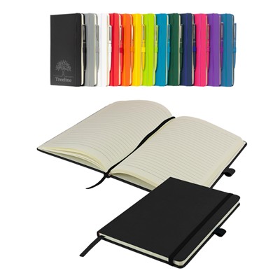 WATSON A5 VALUE-FOR-MONEY NOTEBOOK & PEN in Black