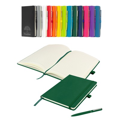WATSON A5 VALUE-FOR-MONEY NOTEBOOK & PEN in Green