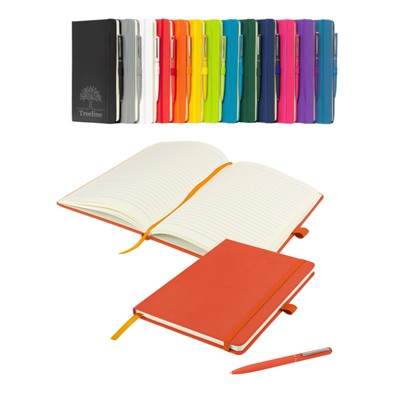 WATSON A5 VALUE-FOR-MONEY NOTEBOOK & PEN in Orange