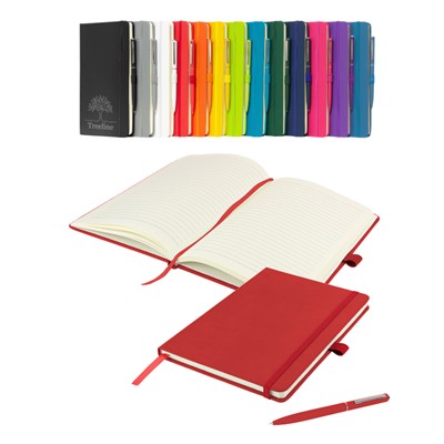 WATSON A5 VALUE-FOR-MONEY NOTEBOOK & PEN in Red