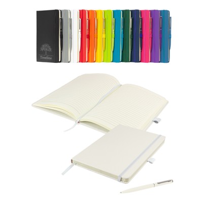 WATSON A5 VALUE-FOR-MONEY NOTEBOOK & PEN in White