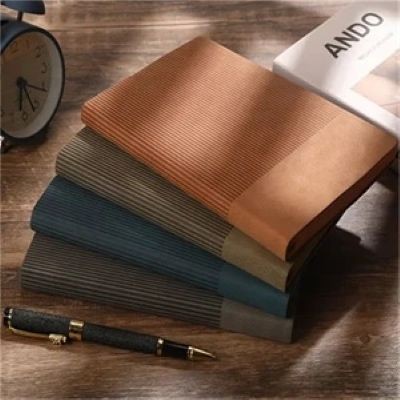 A5 LUXURY SOFT LEATHER NOTE BOOK DORIAN PAPER PRINT LOGO