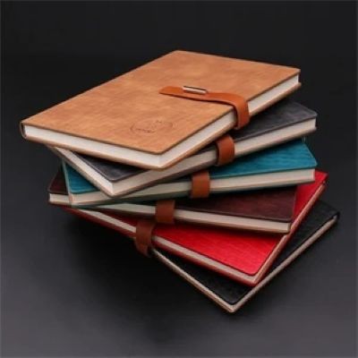 LEATHER COVER HIGH-END A5 NOTE BOOK GIFT SET with Custom Logo