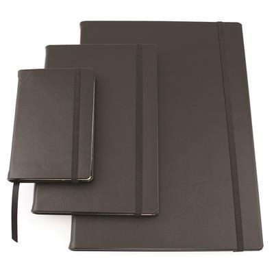 SANDRINGHAM NAPPA LEATHER A4 CASEBOUND NOTE BOOK with Elastic Strap