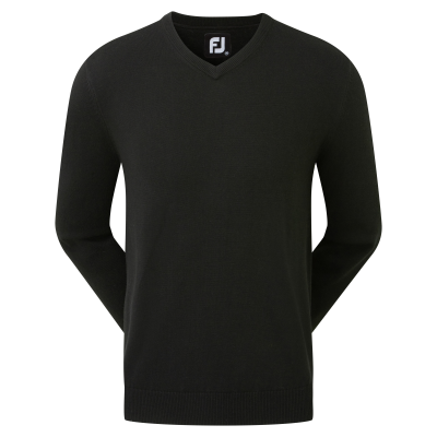 FJ FOOTOY GENTS GOLF  V NECK LAMBSWOOL PULLOVER