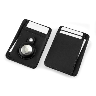 PORTO RPET RFID AIRTAG WALLET in Black