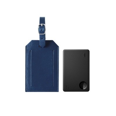 TILE SLIM + VEGAN LEATHER LUGGAGE TAG