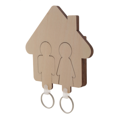 WALL KEY HOLDER KEYRING in Natural