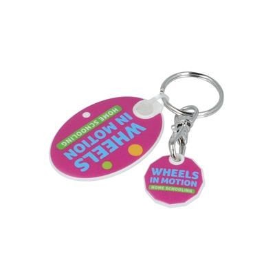 £1 OVAL TROLLEY MATE KEYRING