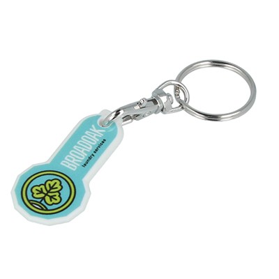 12 SIDED £1 MINI TROLLEY STICK KEYRING
