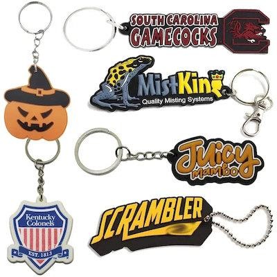 1,5 INCH CUSTOM 3D PVC KEYRING CHAIN