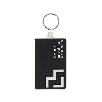 80MM RECTANGULAR KEYRING