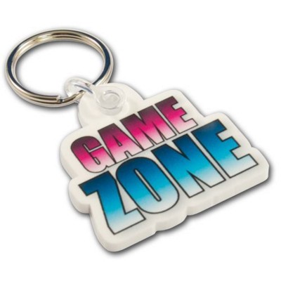 ACRYLIC KEYRING in White