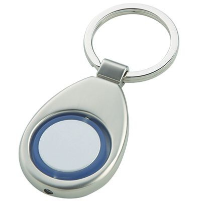 ANTHONY METAL KEYRING in Silver & Blue