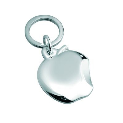 APPLE with BITE METAL KEYRING in Silver