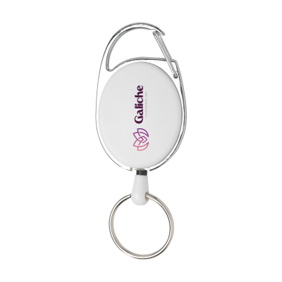 ASPEN ROLLERCLIP KEYRING CHAIN in White
