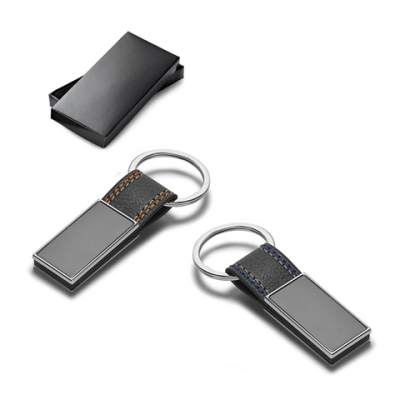 BALE METAL & PU KEYRING