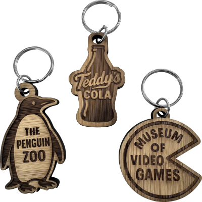 BAMBOO KEYRING (BESPOKE SHAPE) in Brown