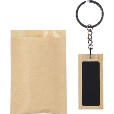 BAMBOO KEYRING in Black