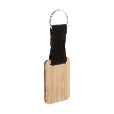 BAMBOO KEYRING, RECTANGULAR in Natural